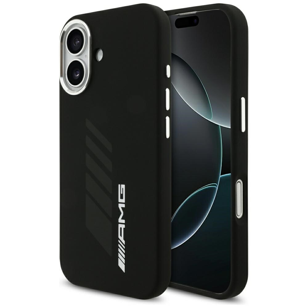 AMG Silicone Oversize Rhombs MagSafe-etui til iPhone 17 - Sort
