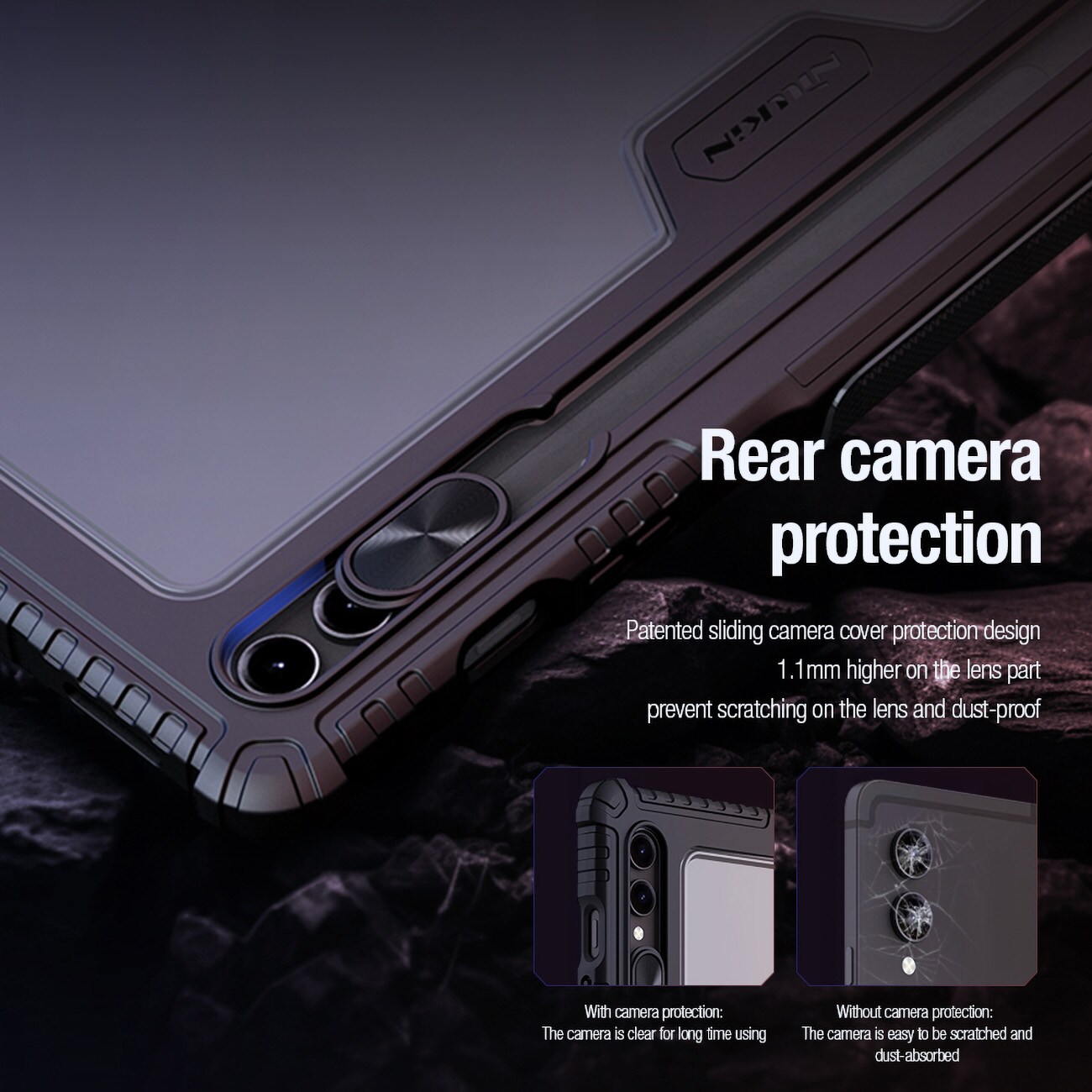 Nillkin Bumper Leather Case Pro-etui til Samsung Galaxy Tab S9+ - sort