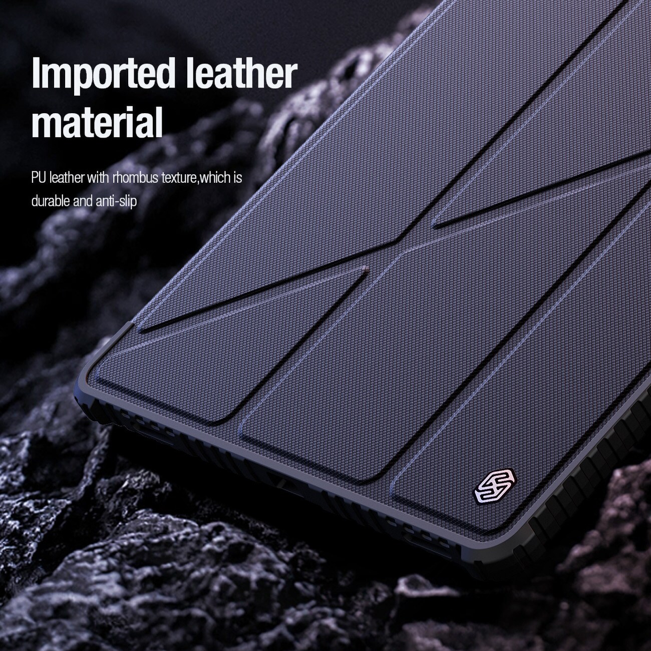 Nillkin Bumper Leather Case Pro-etui til Samsung Galaxy Tab S9+ - sort