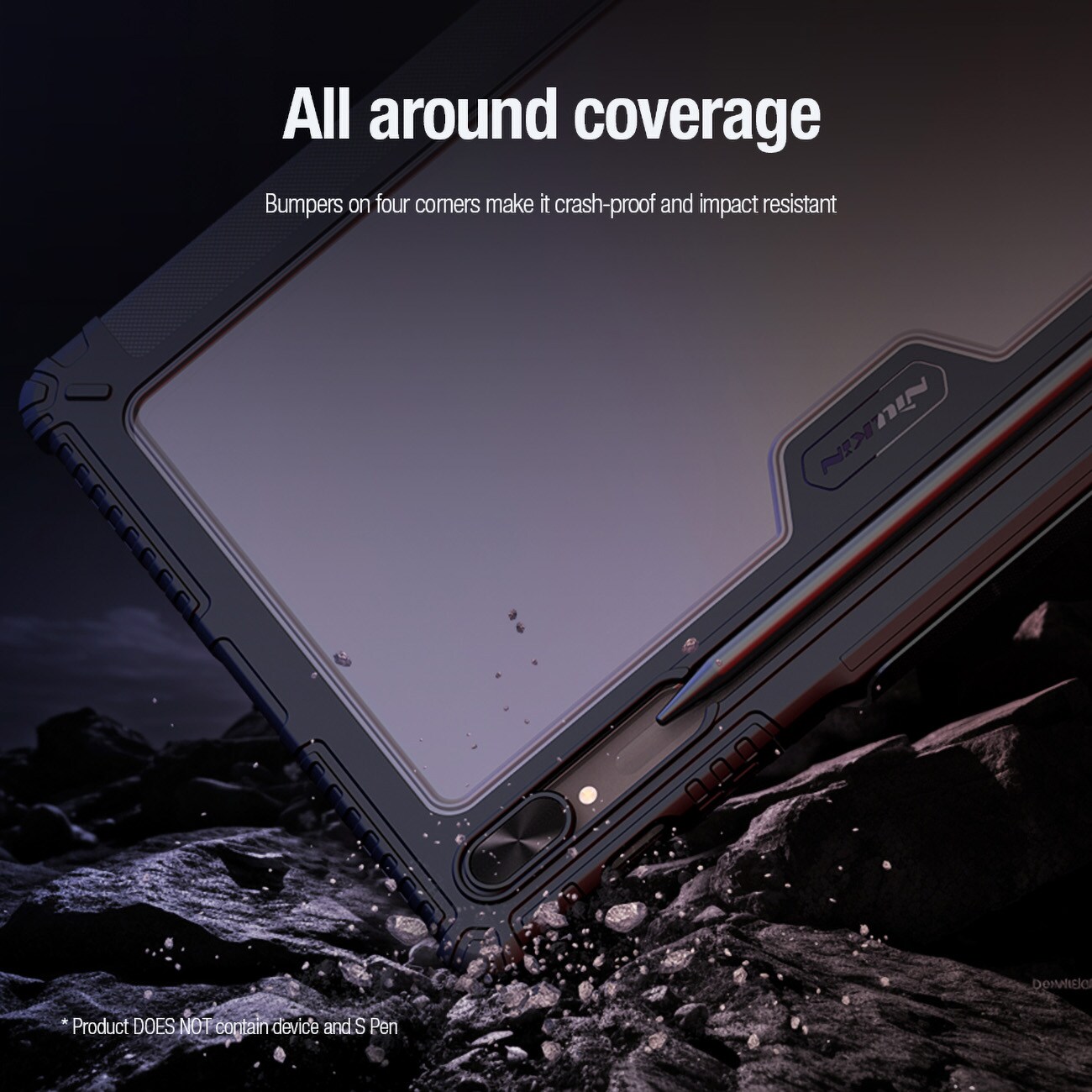 Nillkin Bumper Leather Case Pro-etui til Samsung Galaxy Tab S9+ - sort
