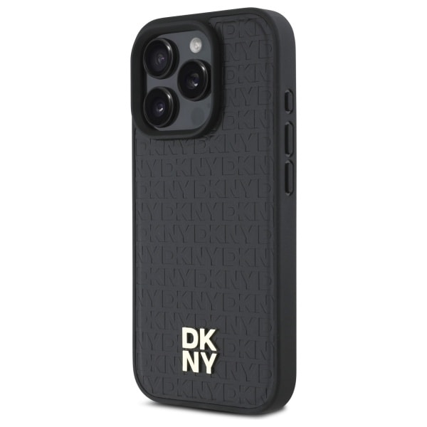 DKNY Repeat Pattern Stack Logo MagSafe iPhone 16 Pro-etui - Sort