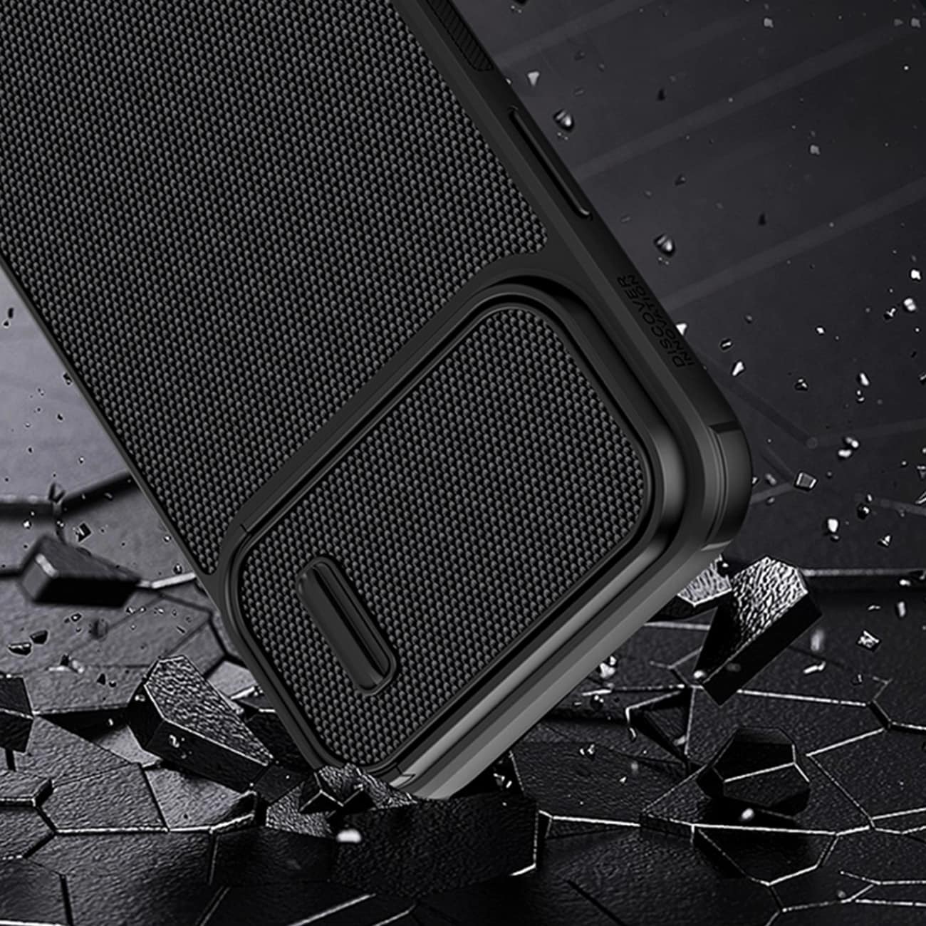 Nillkin Textured S Case til iPhone 14 Plus, pansret cover med kameradæksel, blå