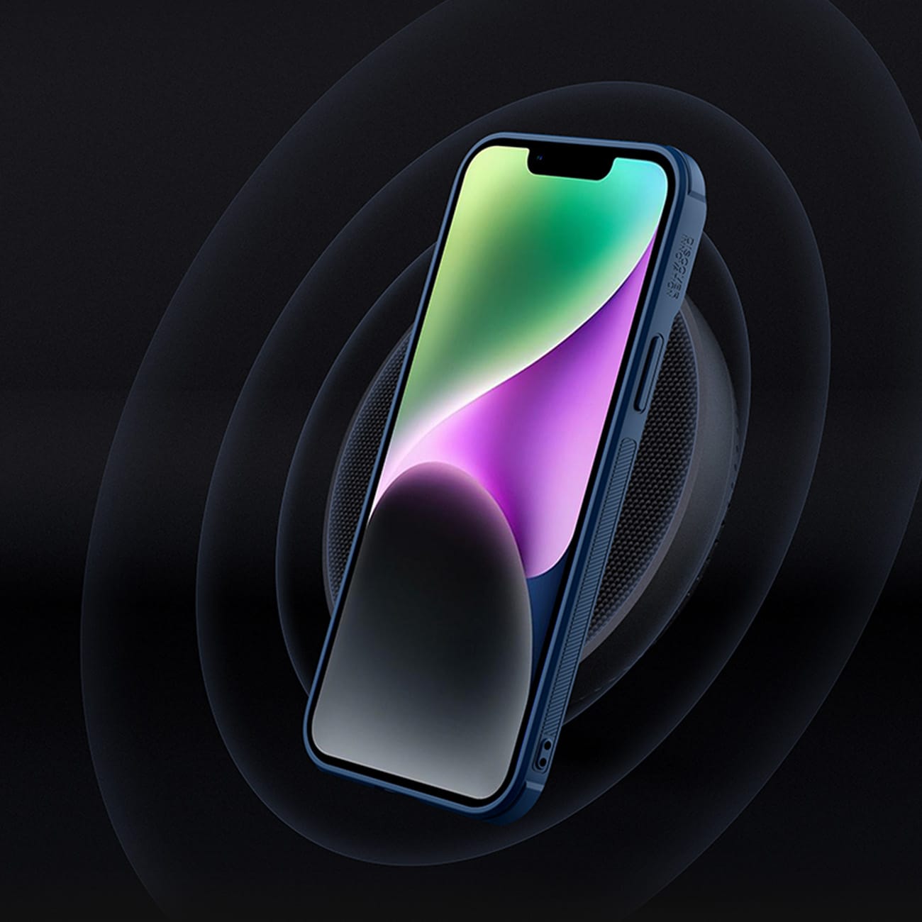 Nillkin Textured S Case til iPhone 14 Plus, pansret cover med kameradæksel, blå