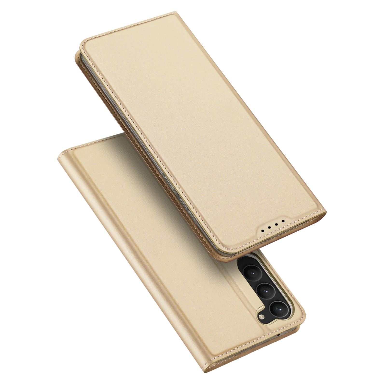 Dux Ducis Skin Pro-etui til Samsung Galaxy S23+ Flip Card Wallet Stand Gold