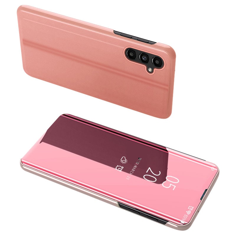 Clear View-etui til Samsung Galaxy A54 5G flip cover pink