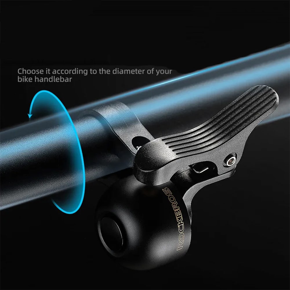 Rockbros 34210007002 cykelklokke til højre side af styret - sort