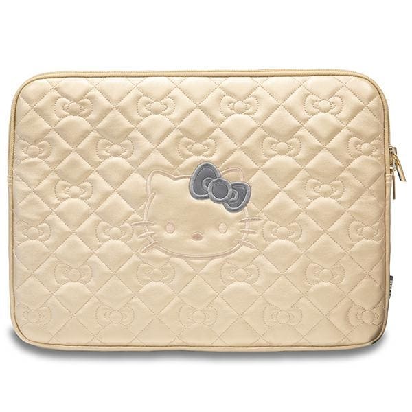 Hello Kitty Zip PU Quilted Bows-taske til en 14" bærbar computer - guld