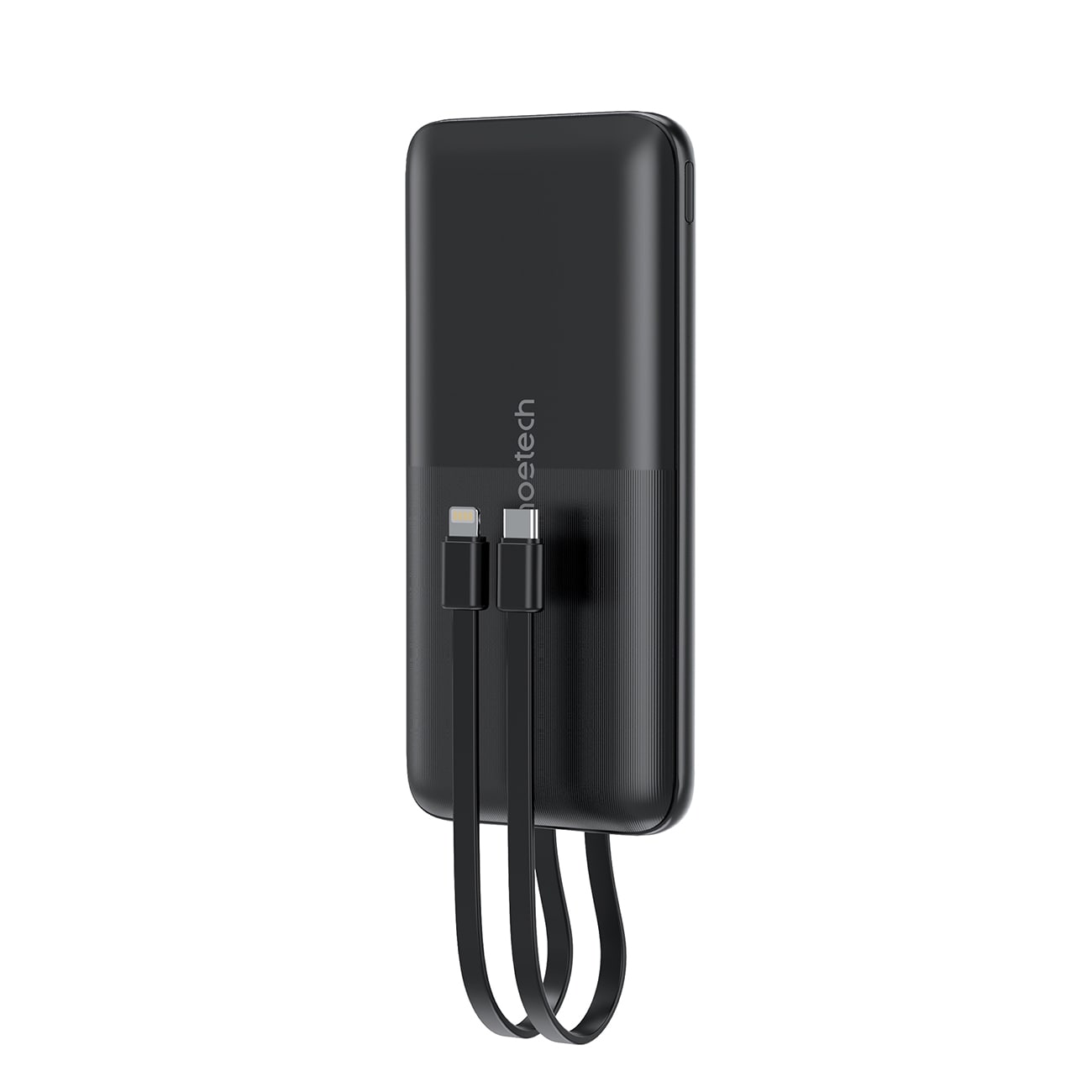 Powerbank Choetech B654 10000mAh 22.5W USB-A/C, micro USB, med indbygget USB-C/Lightning - sort