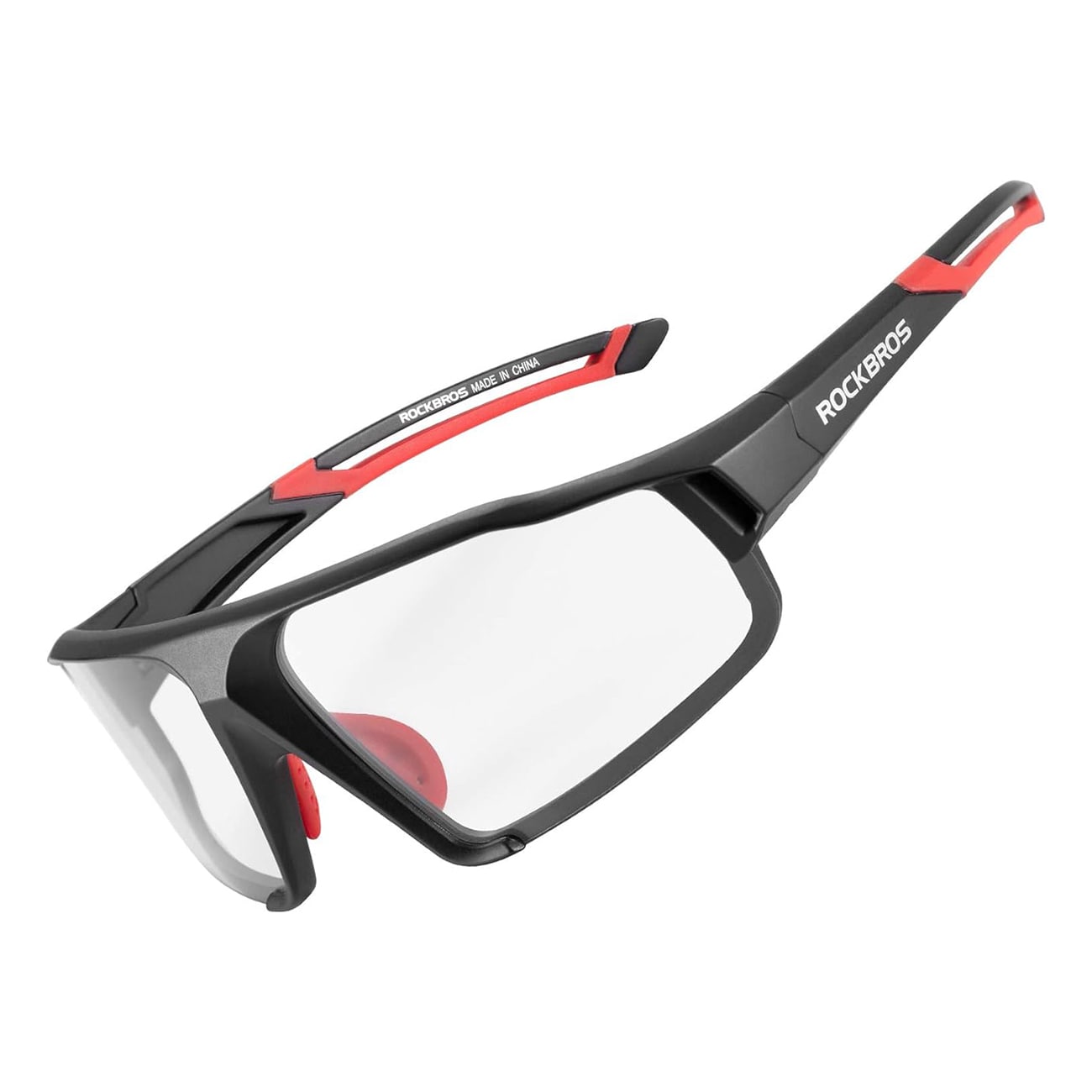 Rockbros SP216BK fotokromisk UV400-cykelbrille - sort og rød