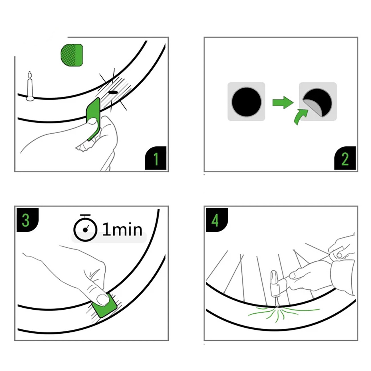 Rockbros GJ2001 reparationssæt til cykelslanger - gennemskinnelig