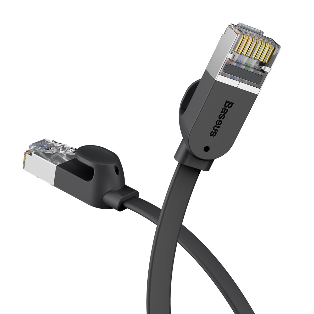 Baseus Højhastigheds flad Ethernet CAT6 RJ45 netværkskabel 1m - sort