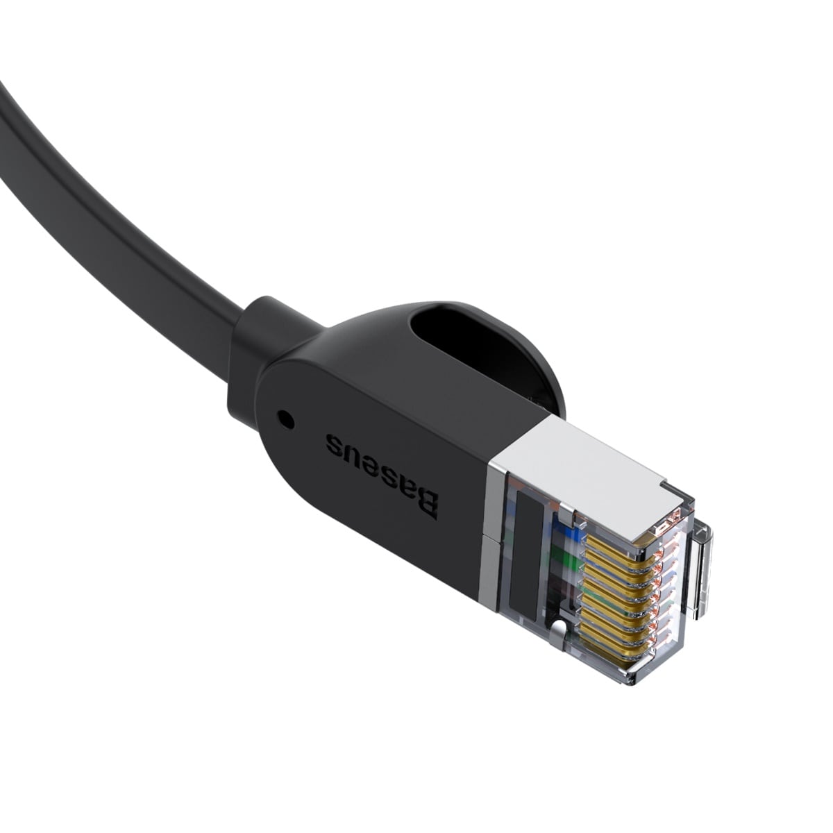 Baseus Højhastigheds flad Ethernet CAT6 RJ45 netværkskabel 1m - sort