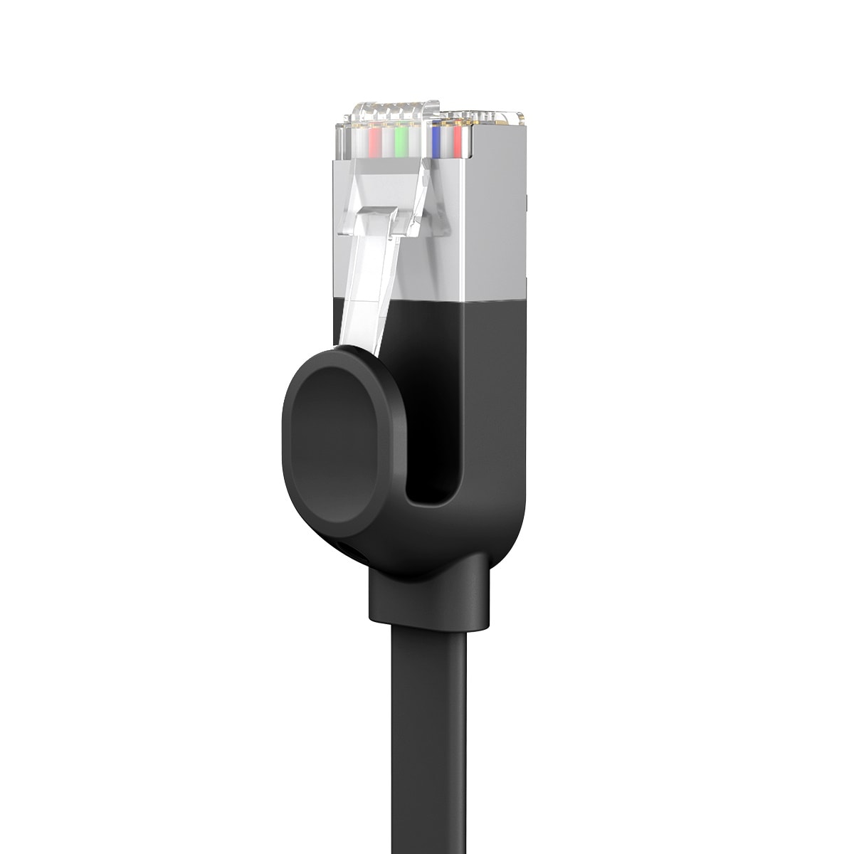 Baseus Højhastigheds flad Ethernet CAT6 RJ45 netværkskabel 1m - sort