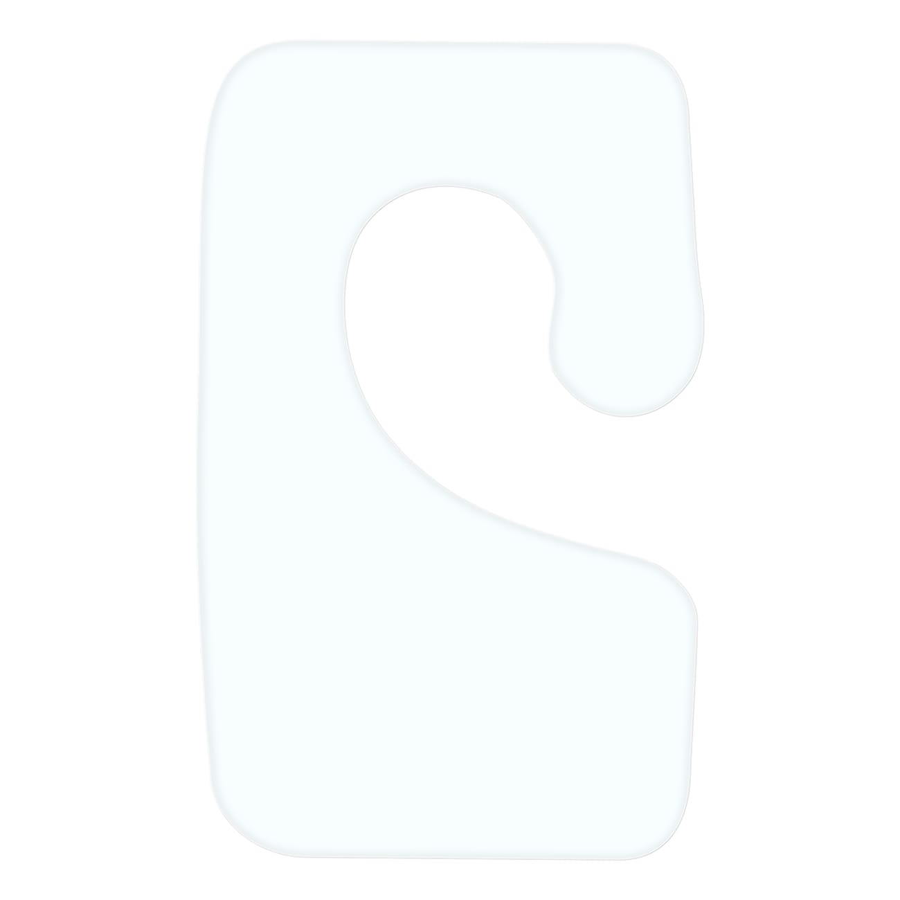 Krogvedhæng 35x22 mm højre med gummilim 1000 stk/rulle