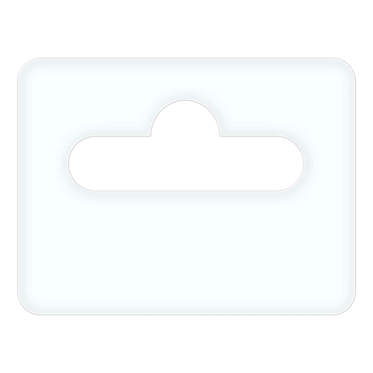 Euro vedhæng 35mm x 47mm med gummilim 1000 stk/rulle (0,35 folie)