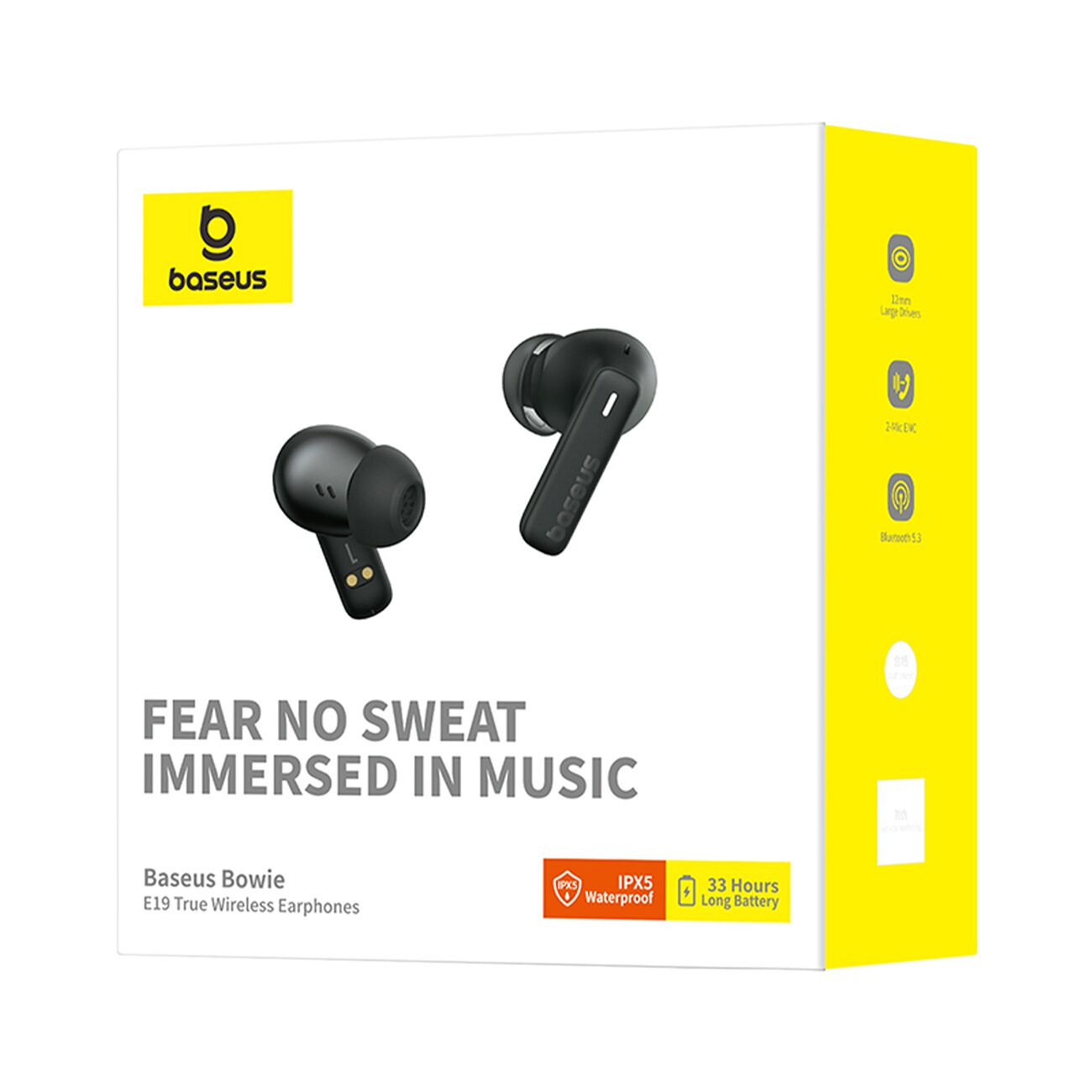 Baseus Bowie E19 TWS In-Ear trådløse hovedtelefoner - sort