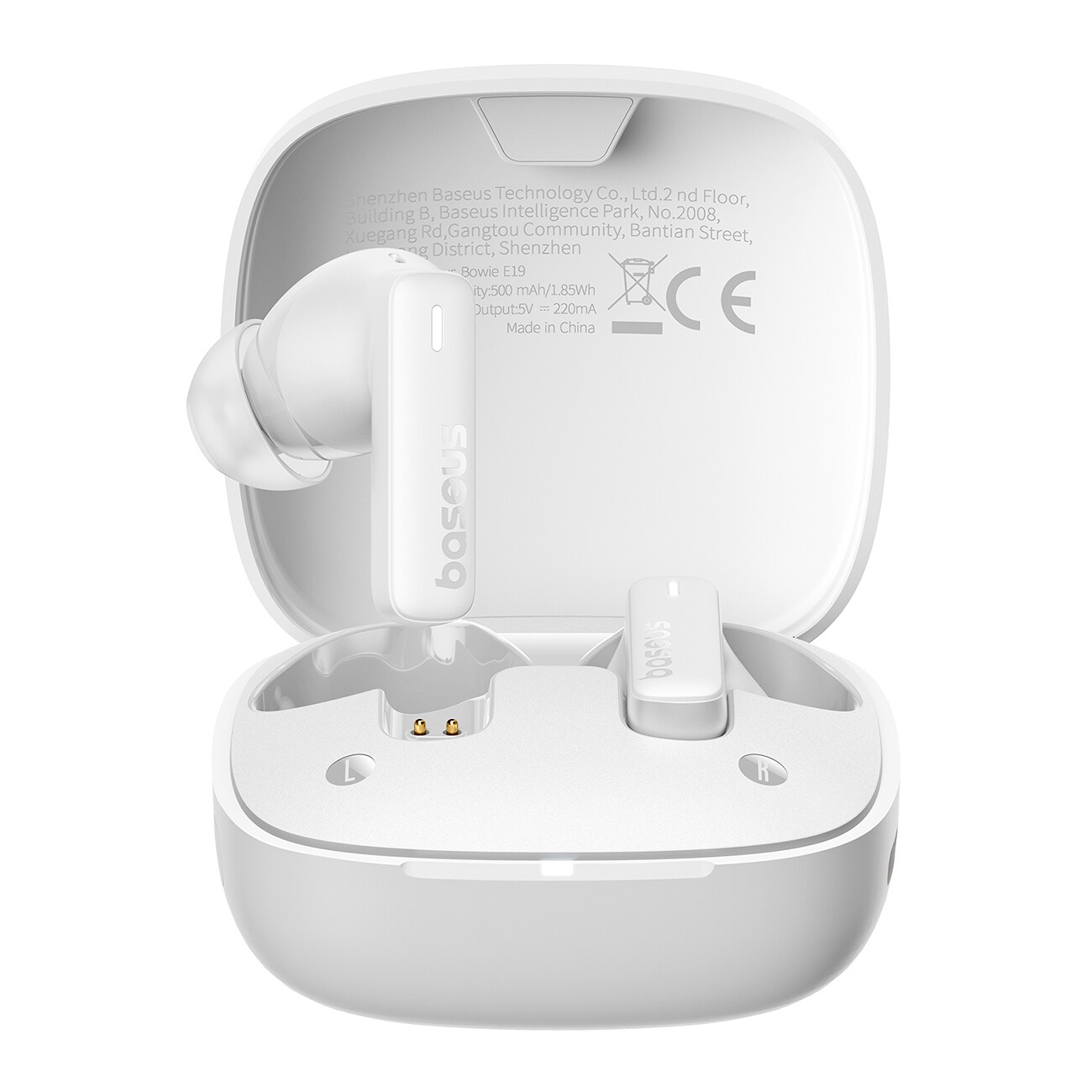 Baseus Bowie E19 TWS In-Ear trådløse hovedtelefoner - hvid