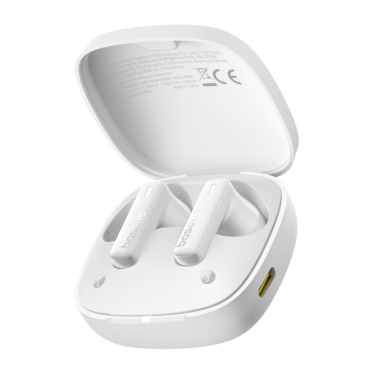 Baseus Bowie E19 TWS In-Ear trådløse hovedtelefoner - hvid