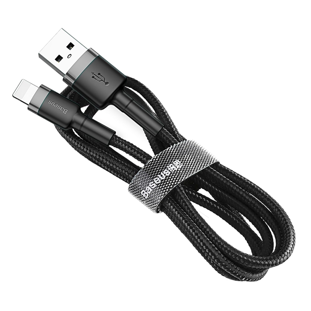Baseus Cafule USB-A / Lightning 1,5A QC 3.0-kabel 2 m - sort