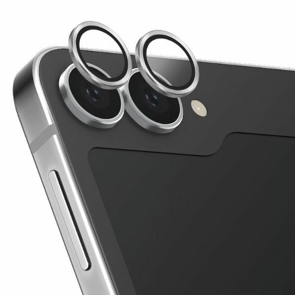 Uniq Optix aluminiumshærdet glas til linse med applikator til Samsung Galaxy Z Flip 6 - Hvid