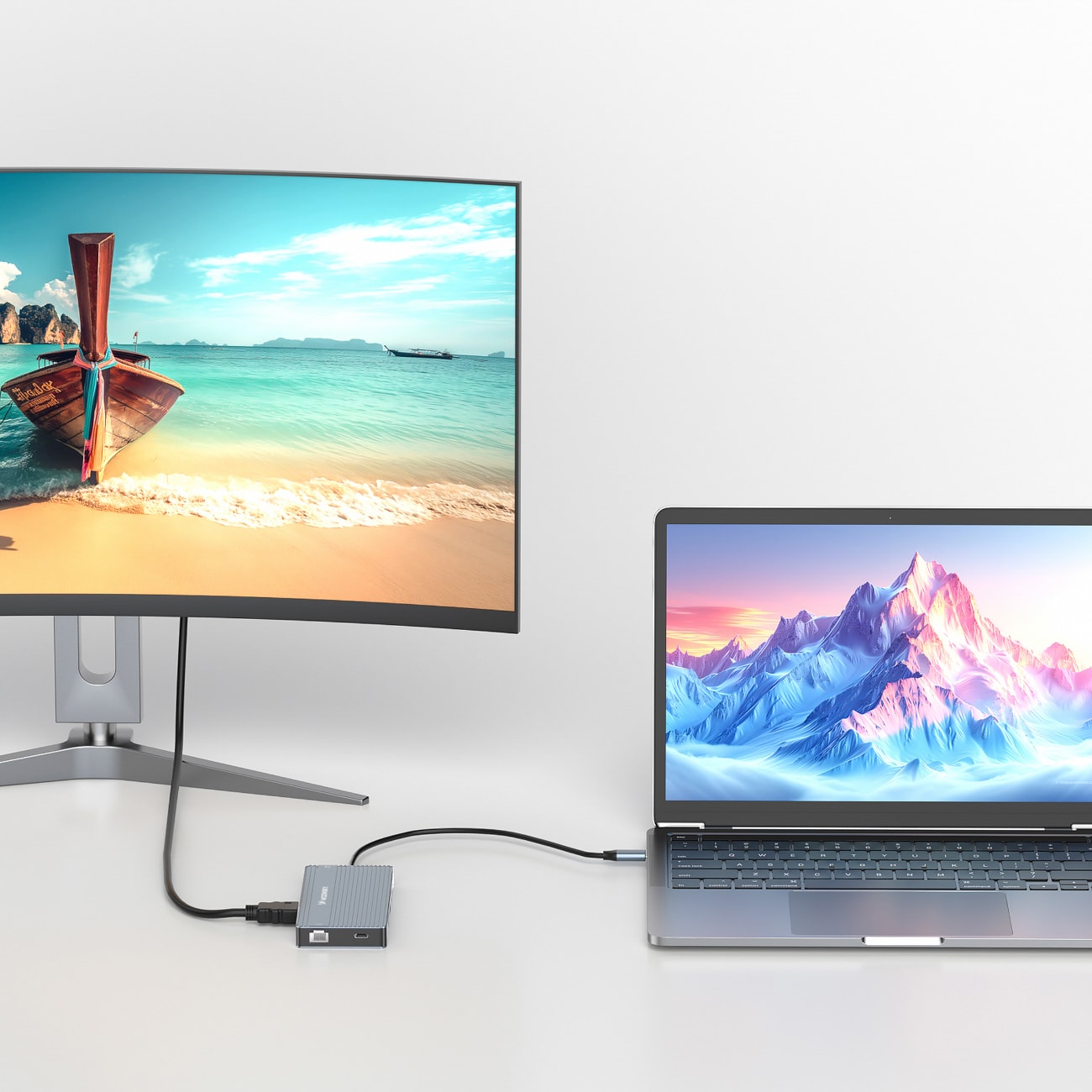 USB-C Hub 14 i 1 Wozinsky WDS03Y5S - aluminium, 4K til tre skærme, 100 W PD, 10 Gbps