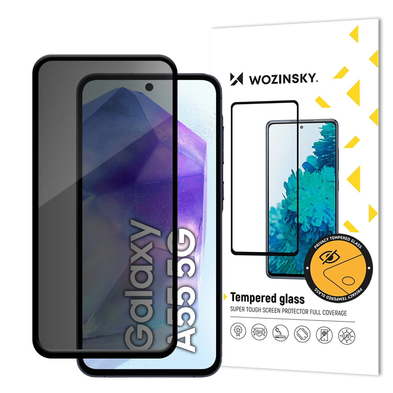 Wozinsky Privacy Glass hærdet glas til Samsung Galaxy S25+ med Anti Spy-filter