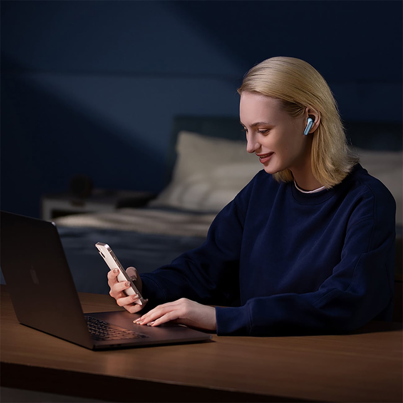 Baseus Bowie E5 TWS trådløse hovedtelefoner - blå