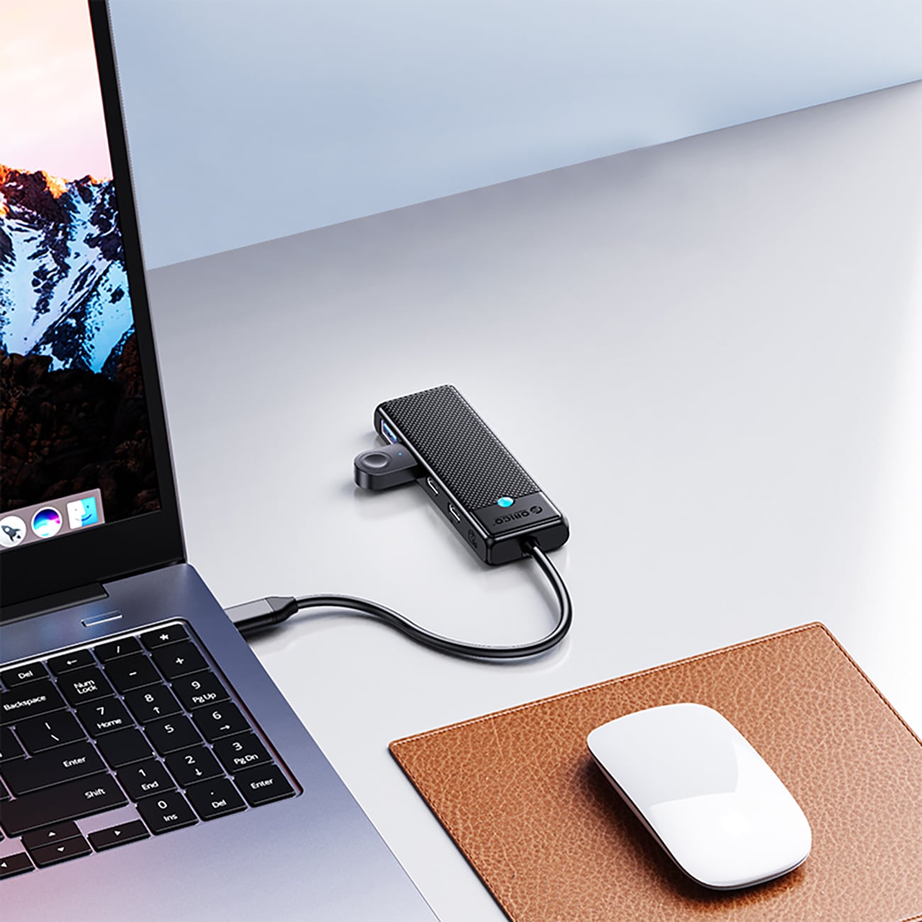 Orico PAPW4A-C3 USB-A Hub Docking Station 4x USB-A 3.0 - Sort