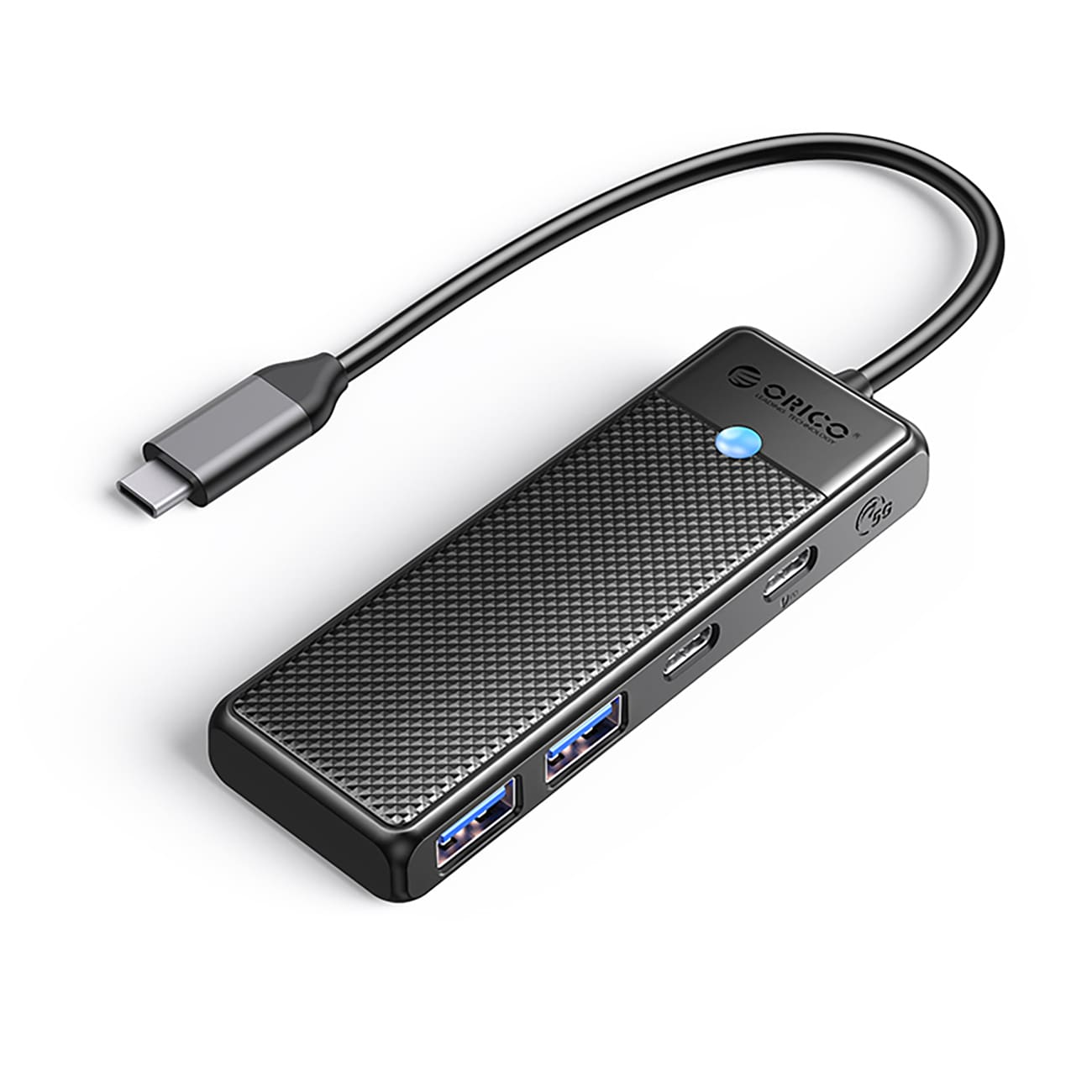 Hub USB-C Orico PAPW2AC-C3 dockingstation 2x USB-A 3.0 + 2x USB-C 3.0 - sort