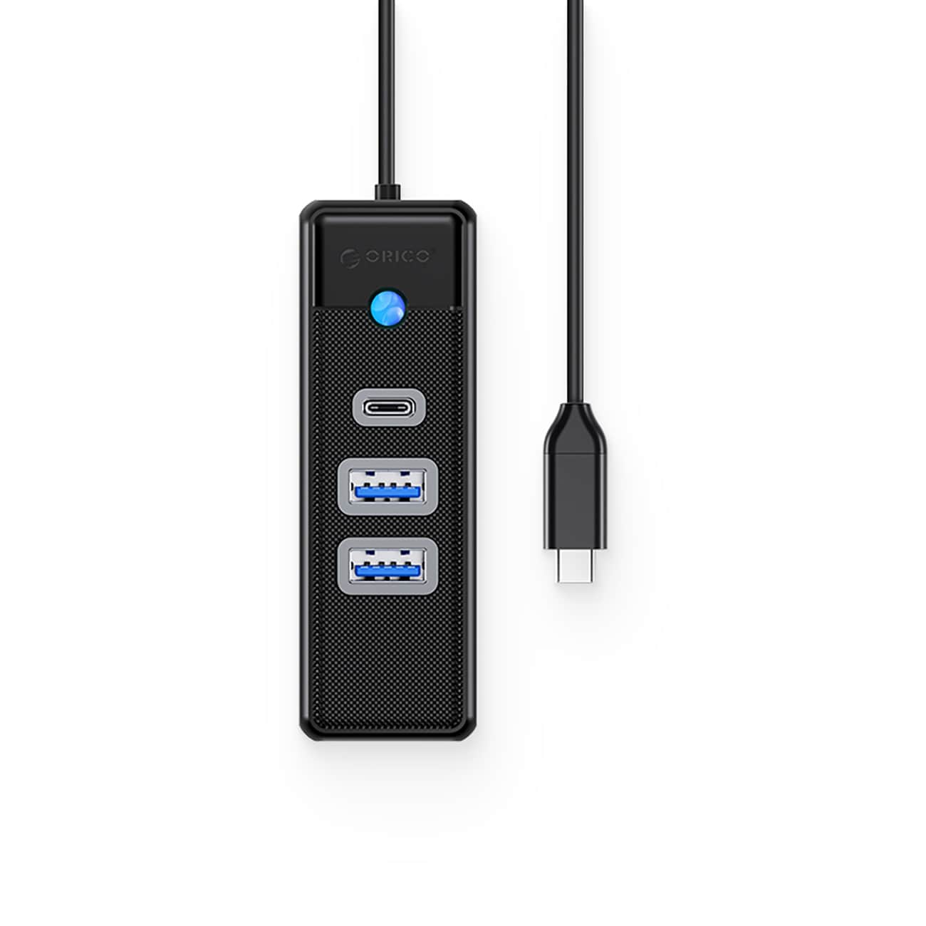 Orico PWC2U-C3 USB-C Hub / 2x USB-A 3.0 + 1x USB-C 3.0 - Sort