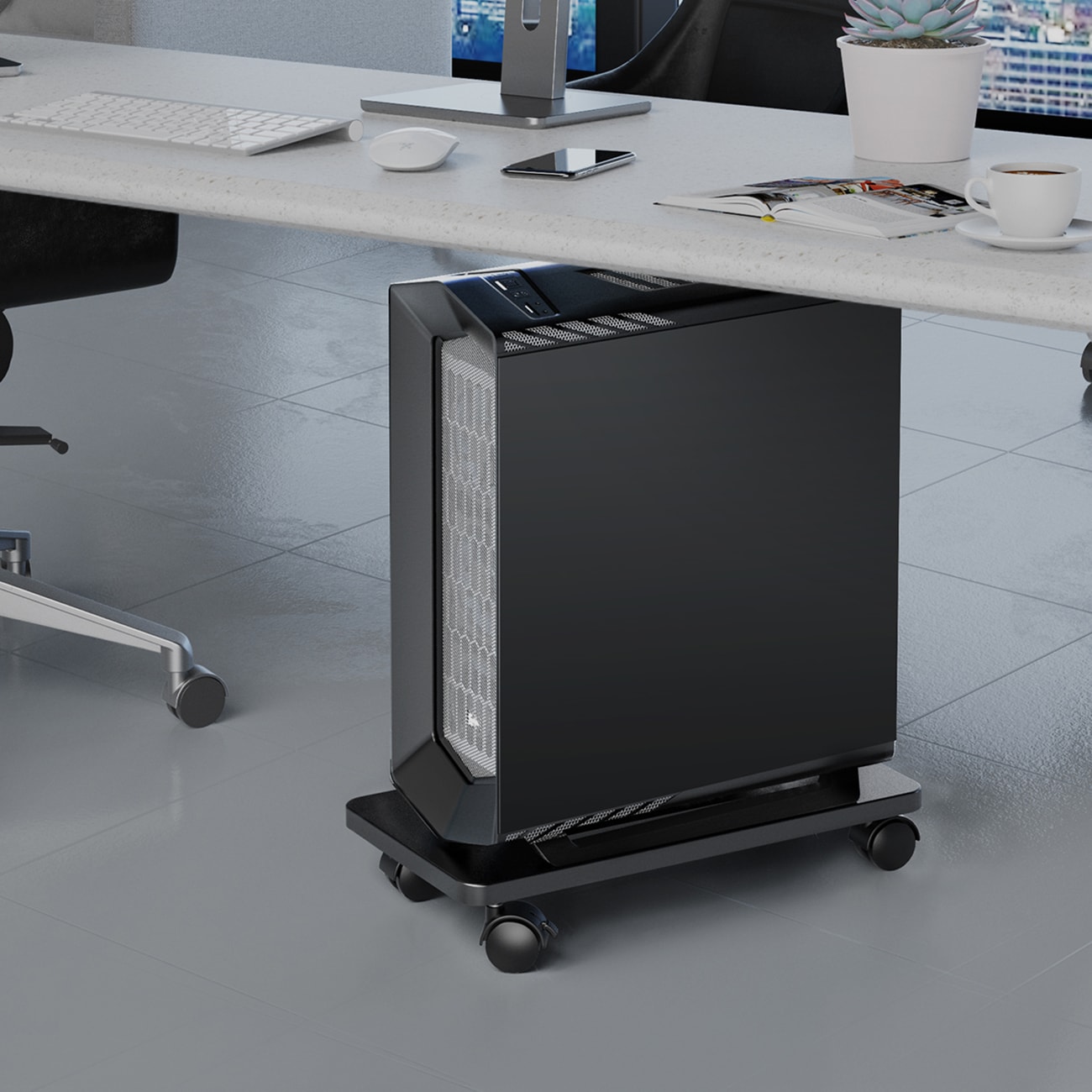Orico CPB6 computerstativ med hjul - sort