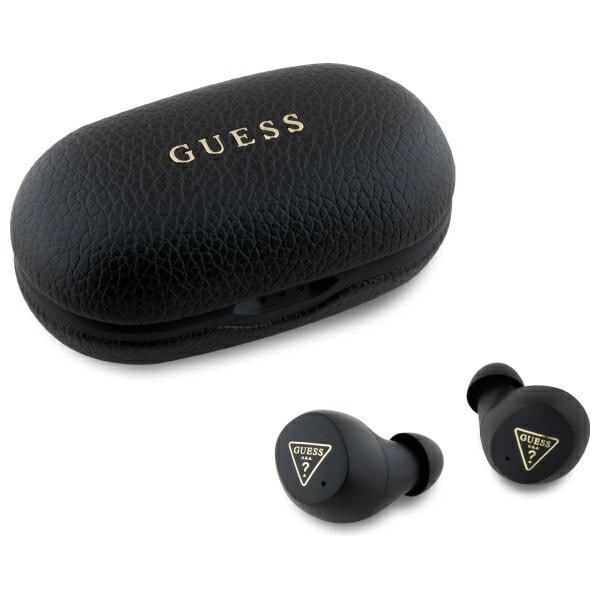 Guess Bluetooth-hovedtelefoner GUTWSPGTSPSK TWS + dockingstation sort/sort Grained Classic Logo