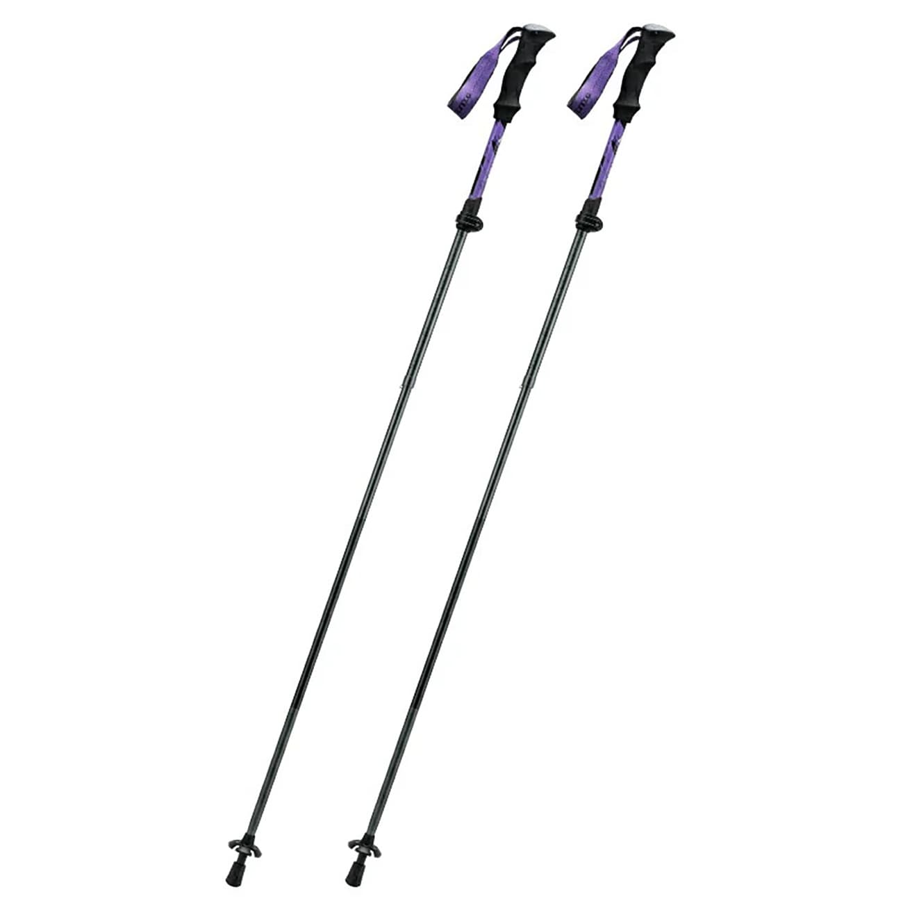 Qunature Nordic Walking Trekking Pole Aluminium 110 - 130 cm 1 stk - Lilla