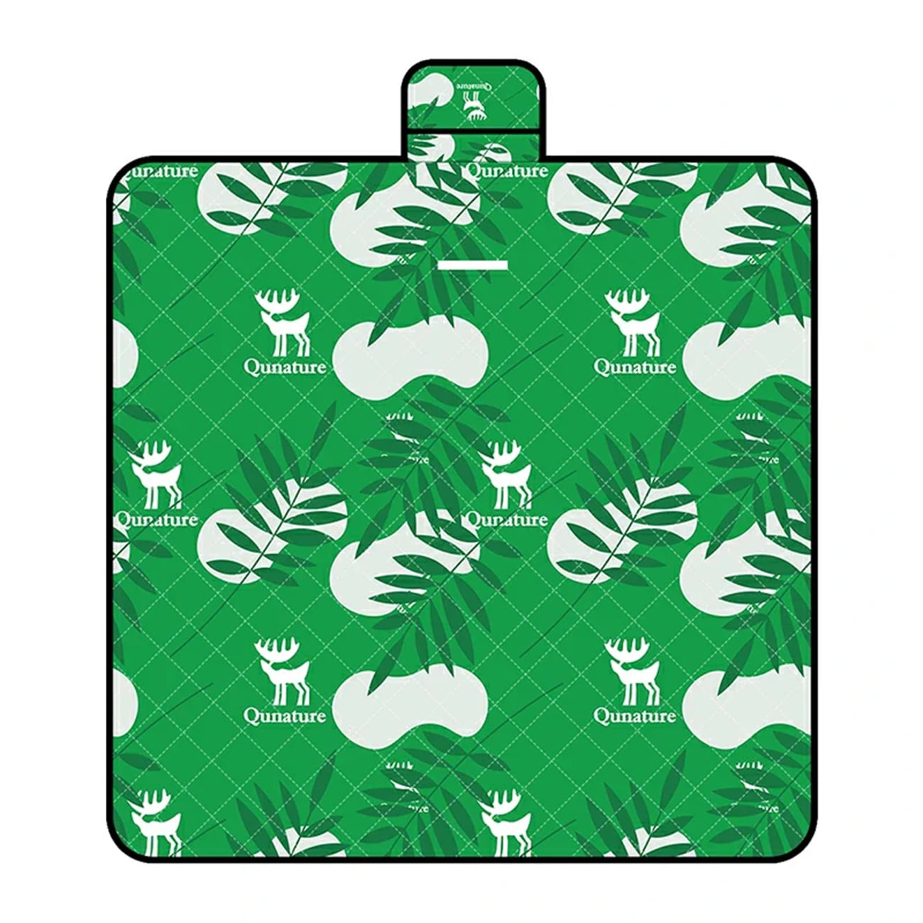 Qunature picnicmåtte vandtæt campingtæppe 2 x 2 m - grøn