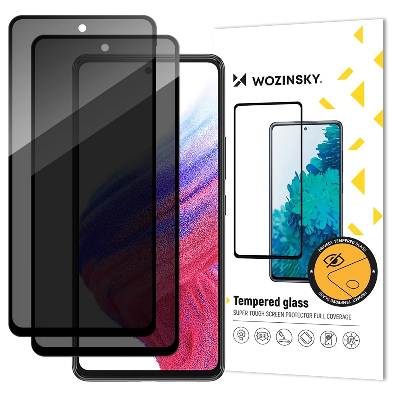 Wozinsky Privacy Glass Privacy hærdet glas til Xiaomi Redmi Note 14S, 2-pak