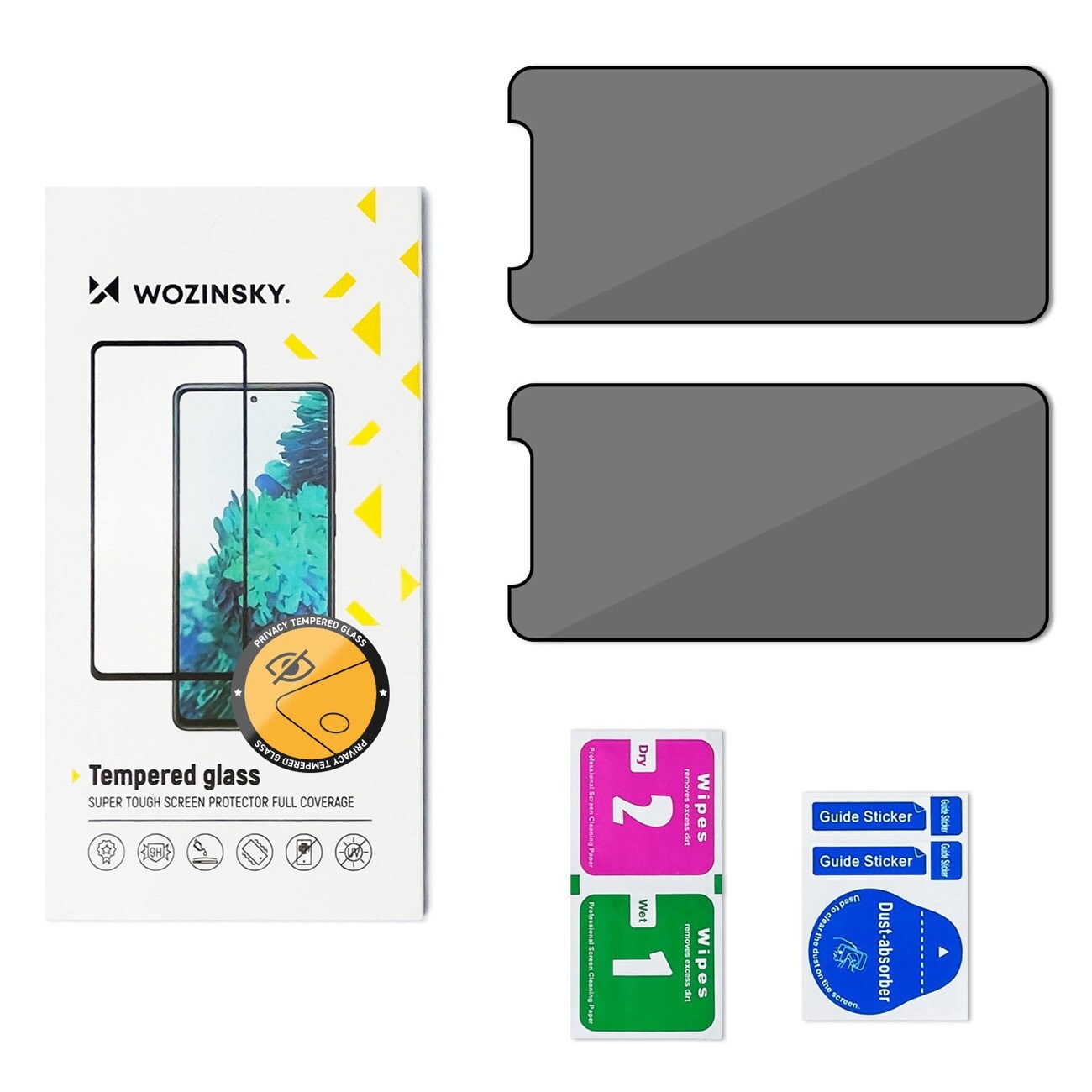 Wozinsky Privacy Glass Privacy hærdet glas til Xiaomi Redmi Note 14S, 2-pak