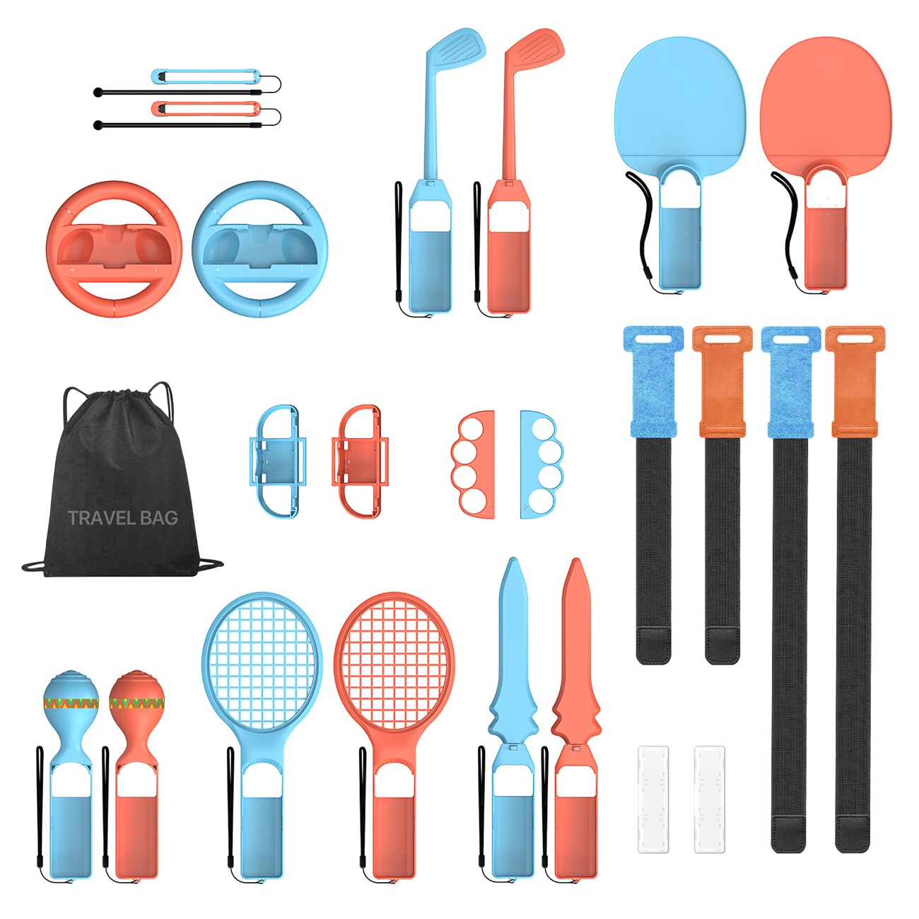 Dux Ducis 25-i-1 Nintendo Switch 2 Sports Gaming Accessory Set med taske - Multicolor