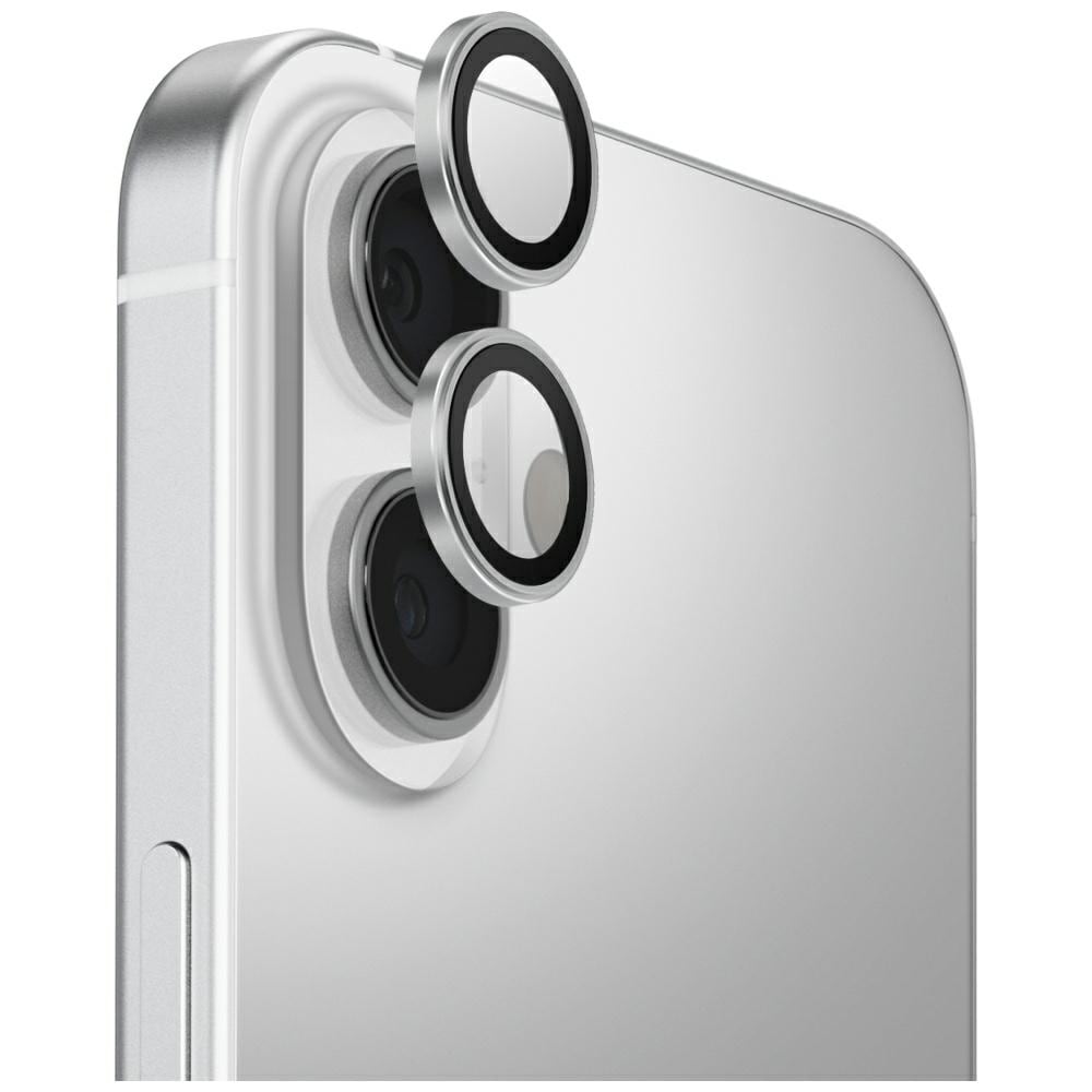 Uniq Optix Aluminum Camera Lens Protector til iPhone 17 med applikator - Sølv