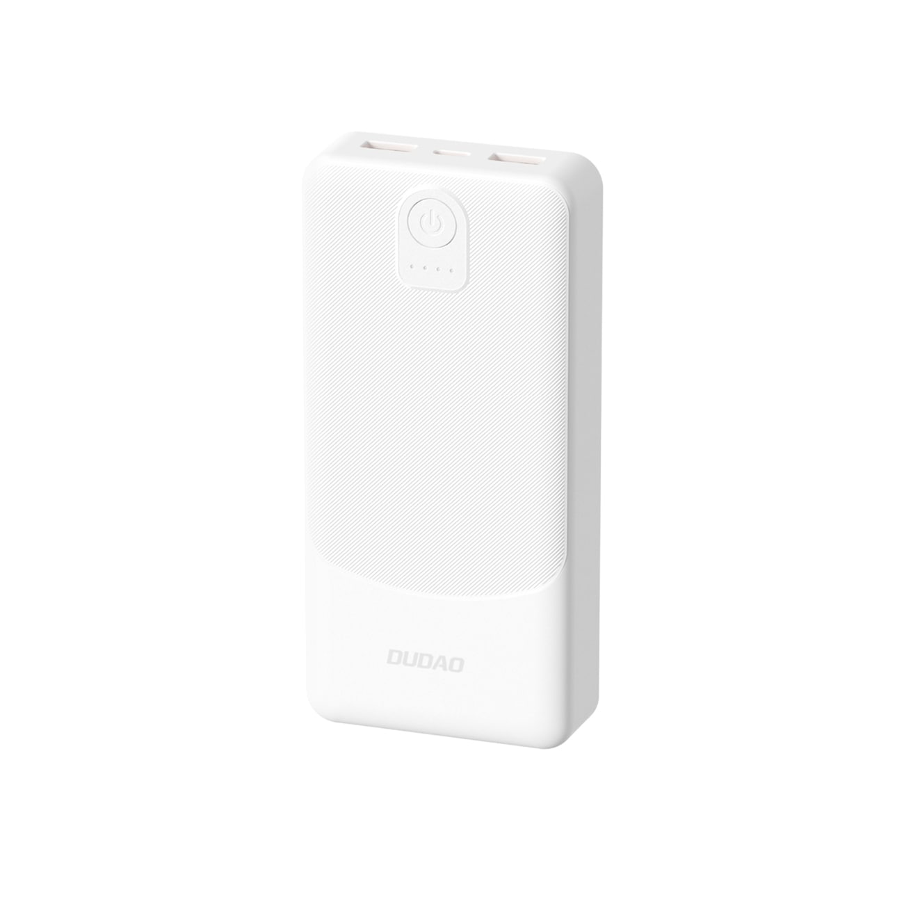 Powerbank Dudao K10 10000mAh 2.4A 2 x USB-A - hvid