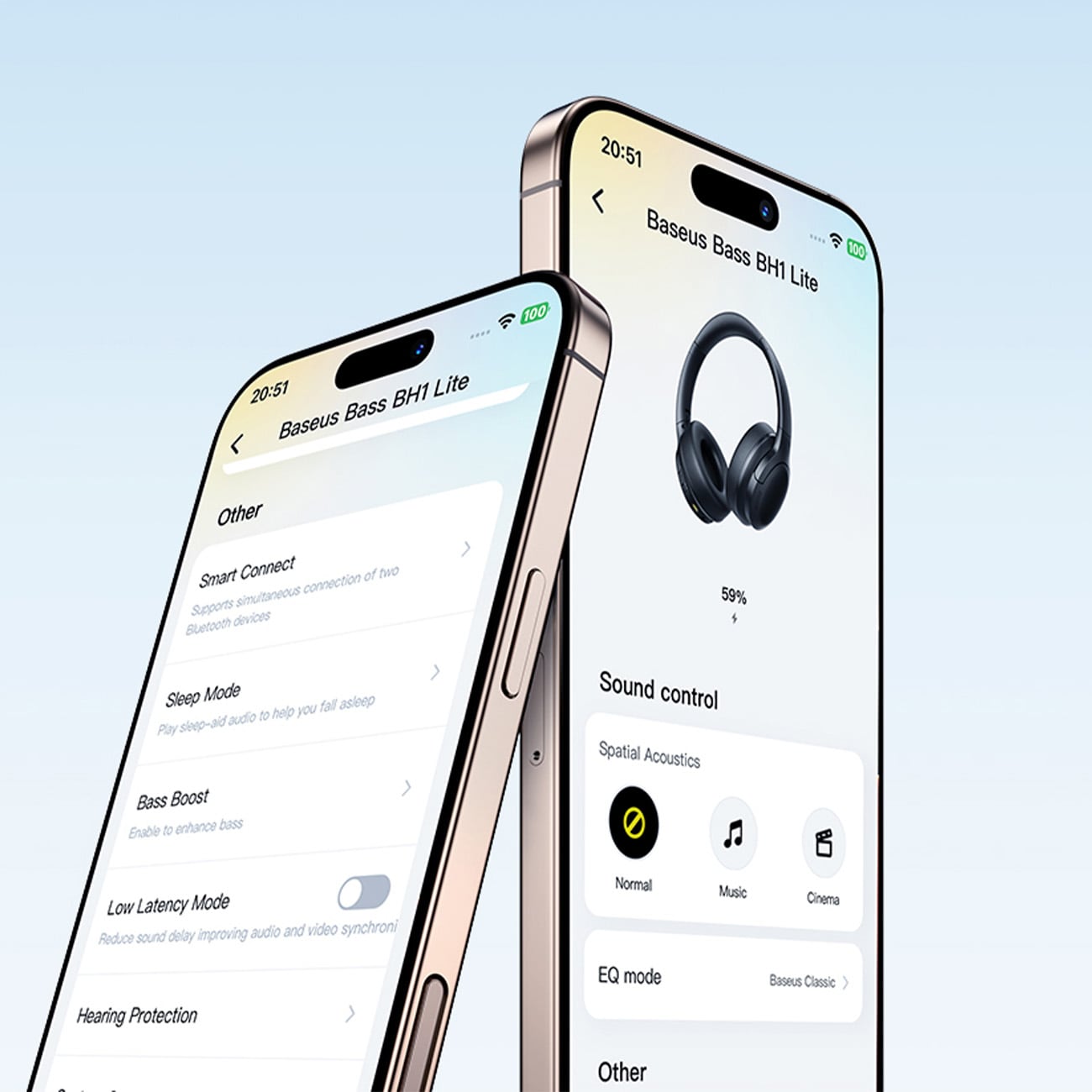 Baseus Bass BH1 Lite Trådløse On-Ear Bluetooth 6.0-hovedtelefoner - Sort
