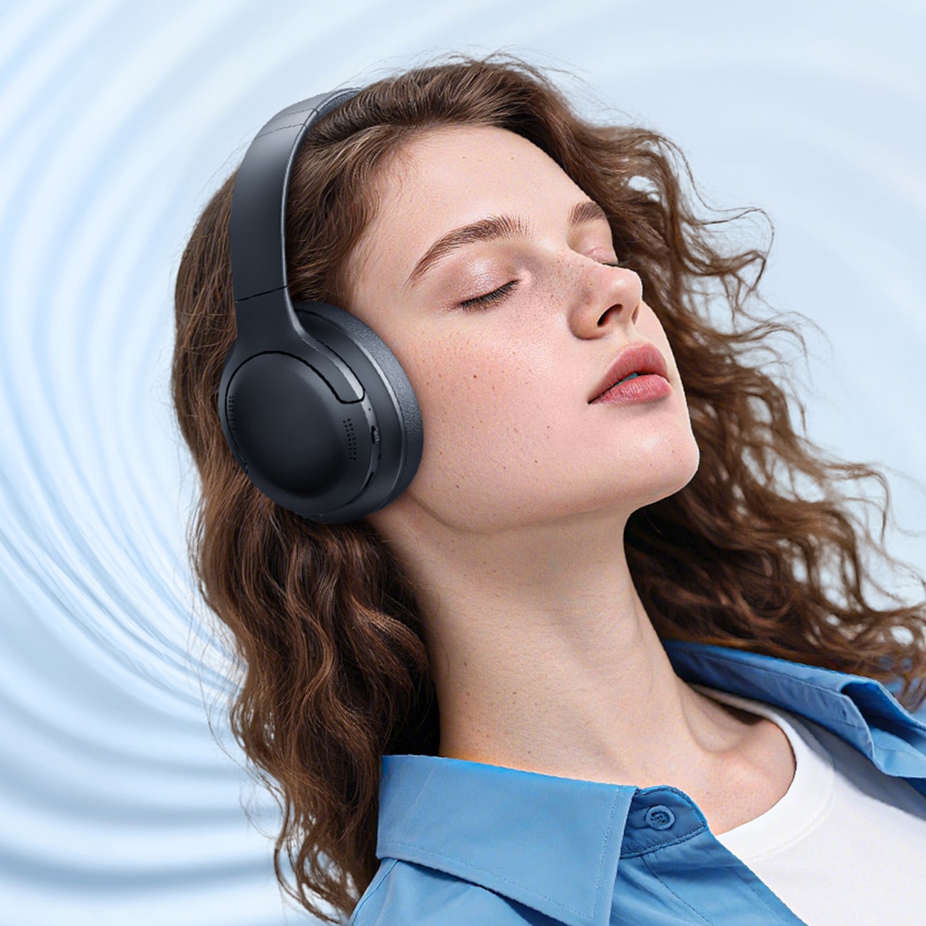 Baseus Bass BH1 Lite Trådløse On-Ear Bluetooth 6.0-hovedtelefoner - Sort