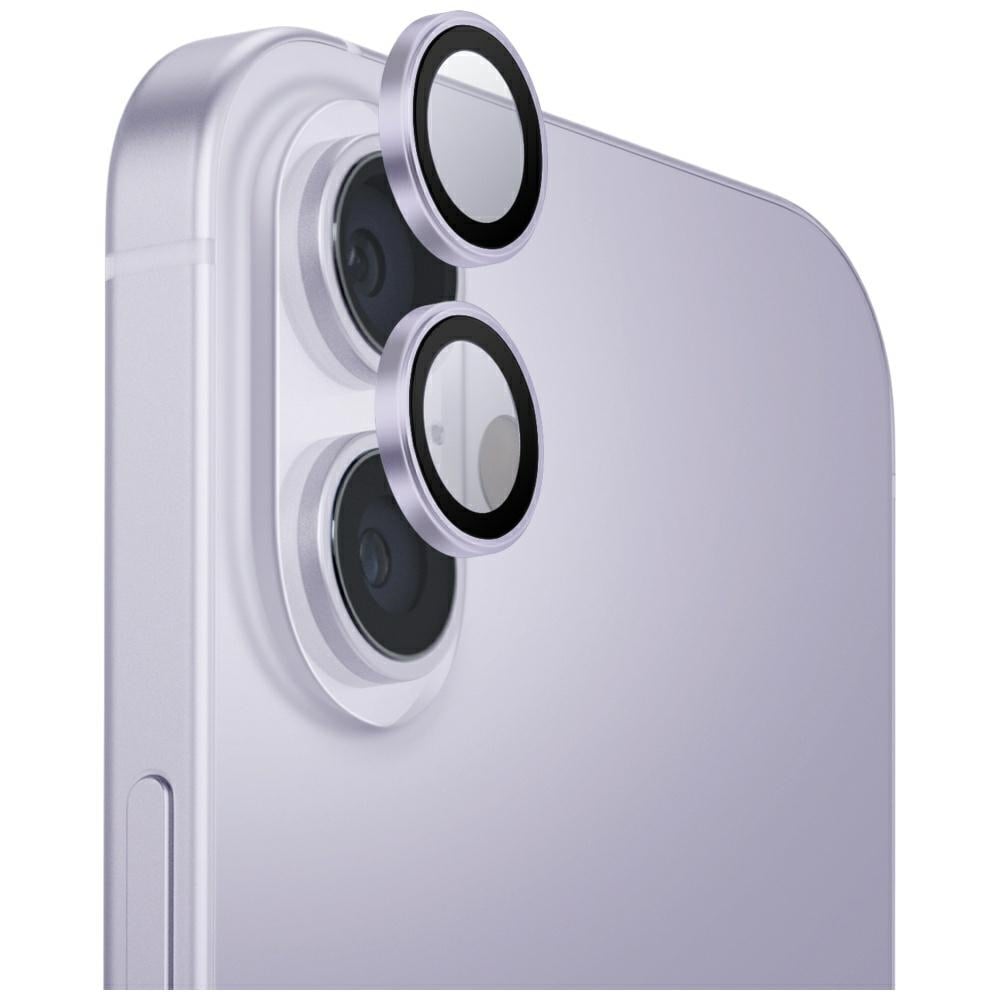 Uniq Optix Aluminum Camera Lens Protector til iPhone 17 med applikator - Lilla
