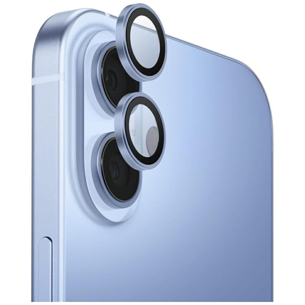 Uniq Optix Aluminum Camera Lens Protector til iPhone 17 med applikator - Blå