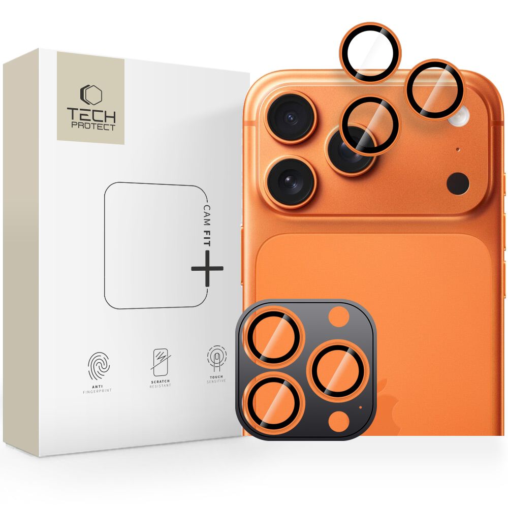 Tech-Protect Camring Fit+ kameraovertræk til iPhone 14/15/16/17 Pro/Max - Orange