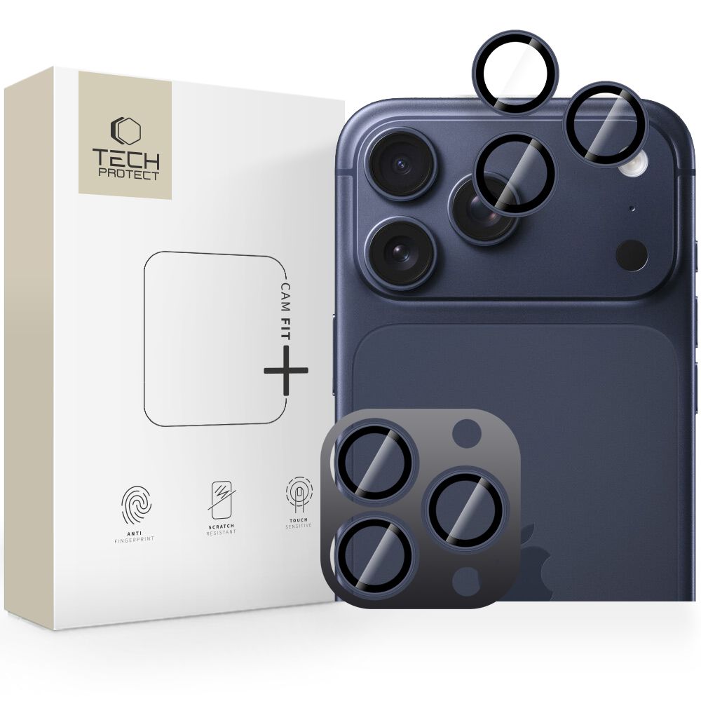 Tech-Protect Camring Fit+ kameraovertræk til iPhone 14/15/16/17 Pro/Max - Blå