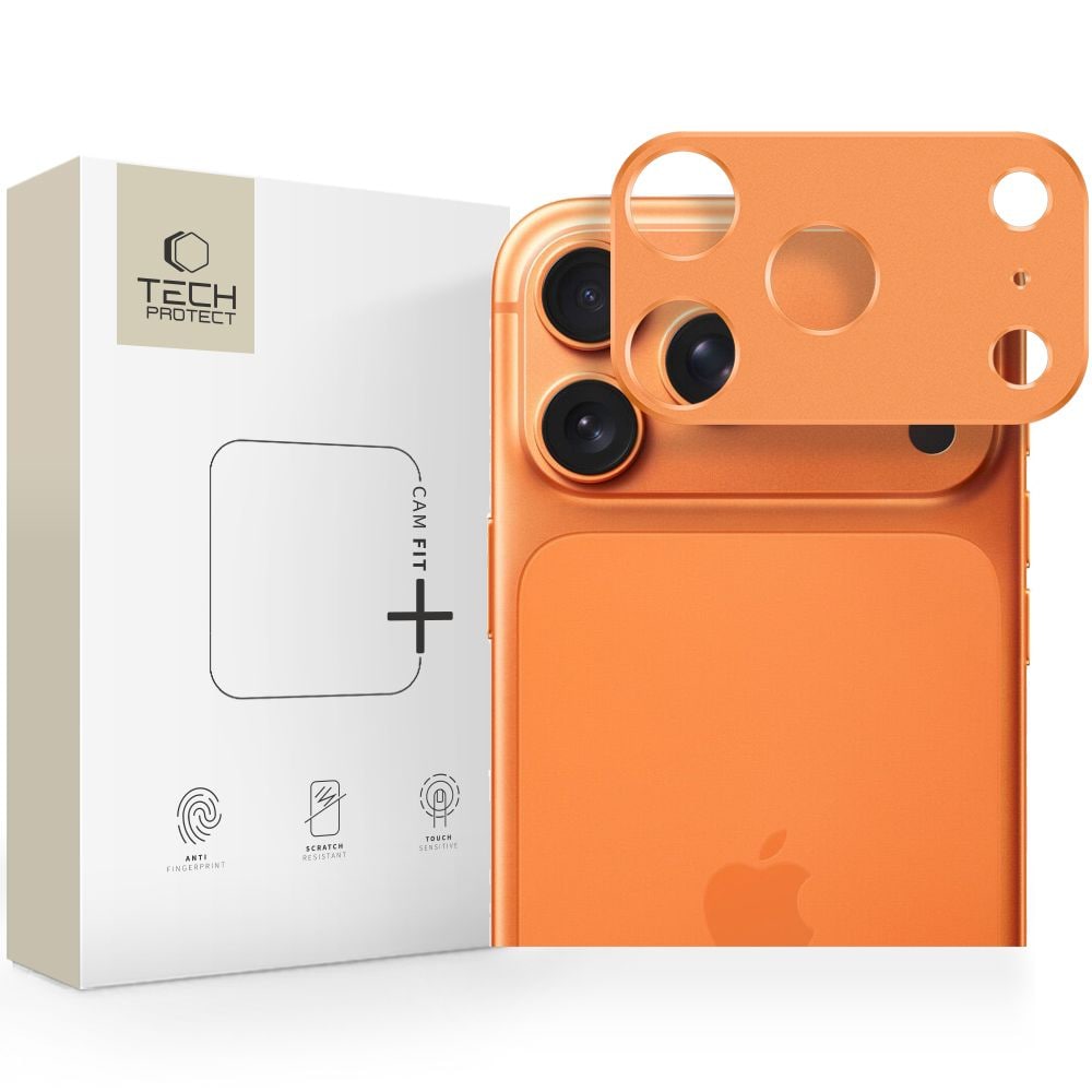 Tech-Protect Camalloy Fit+ kameraovertræk til iPhone 17 Pro Max - Orange
