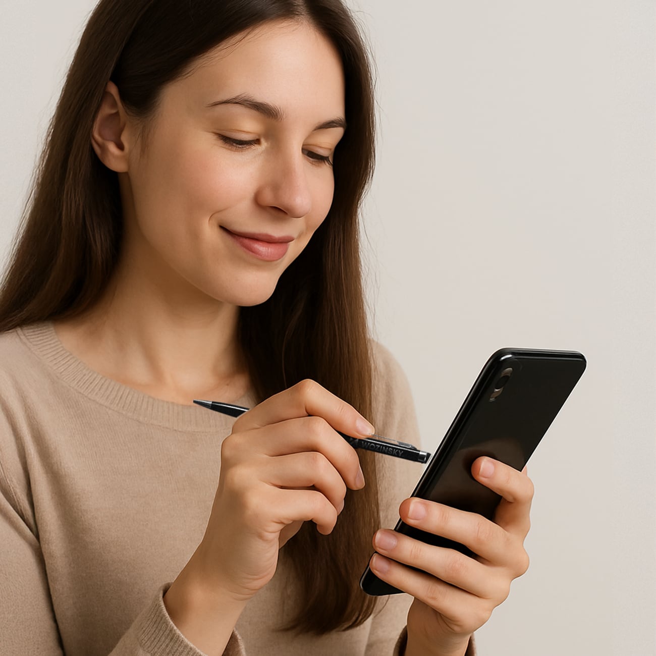 Wozinsky pen stylus til smartphone-tablet-berøringsskærme, sort