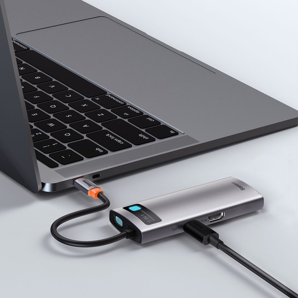 Baseus Metal Gleam 5-in-1 Multifunctional USB Type C HUB - 100W PD/4K HDMI/3x USB 3.2 (CAHUB-CX0G)