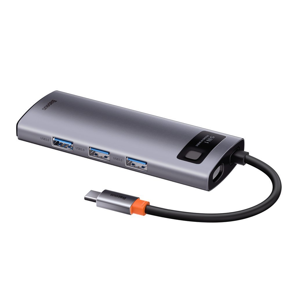 Baseus Metal Gleam 5-in-1 Multifunctional USB Type C HUB - 100W PD/4K HDMI/3x USB 3.2 (CAHUB-CX0G)