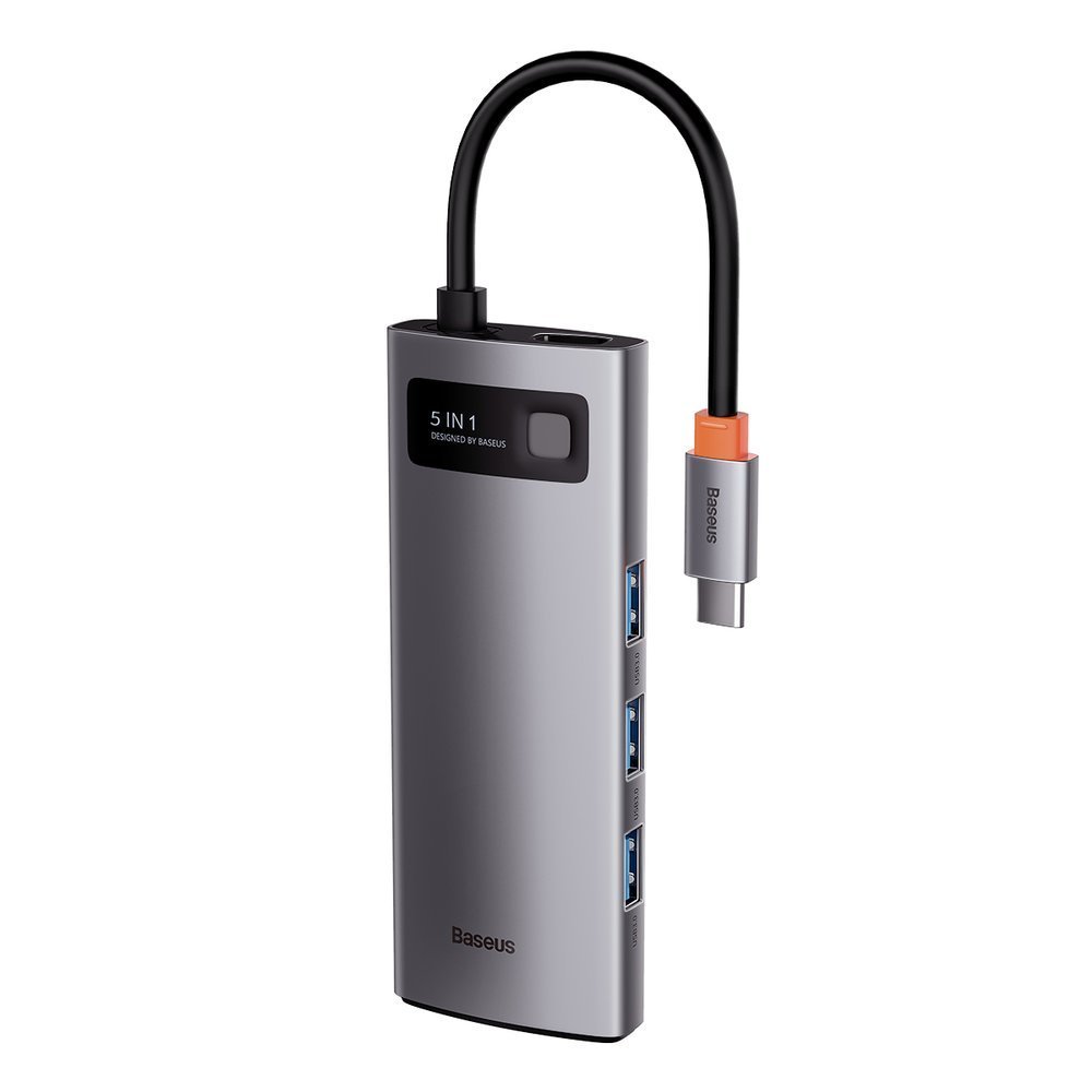 Baseus Metal Gleam 5-in-1 Multifunctional USB Type C HUB - 100W PD/4K HDMI/3x USB 3.2 (CAHUB-CX0G)